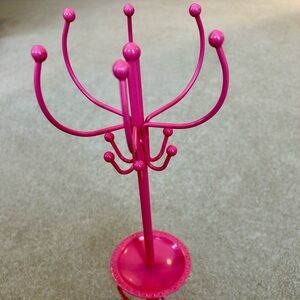 Pink Metal Jewelry Stand. New condition